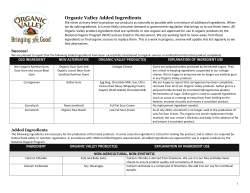 Organic Valley Added Ingredients