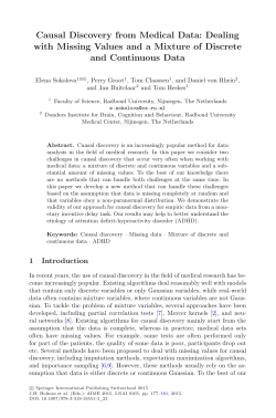 Causal Discovery from Medical Data: Dealing with Missing Values