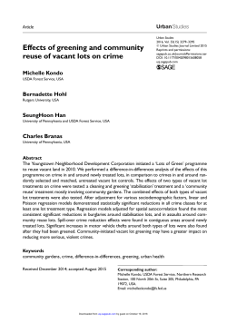 Effects of greening and community reuse of vacant lots on crime