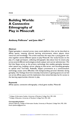 Building Worlds: A Connective Ethnography of Play in