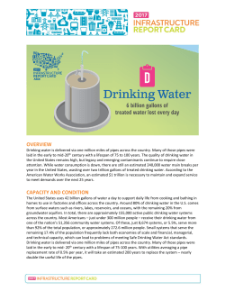 Drinking Water - Infrastructure Report Card