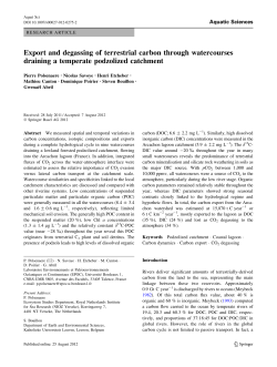 Export and degassing of terrestrial carbon through