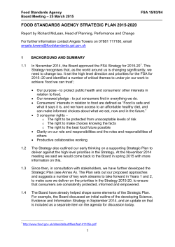 FSA 15-03-04 Strategic Plan