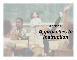 Approaches to Instruction
