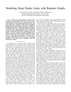 Modeling Sleep Modes Gains with Random Graphs