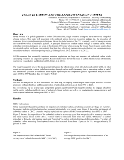 trade in carbon and the effectiveness of tariffs