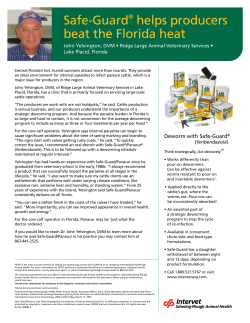 Safe-Guard&reg; helps producers beat the Florida heat