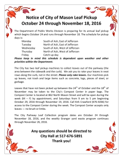 Leaf Pickup Schedule