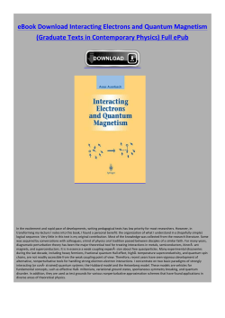 eBook Interacting Electrons and Quantum