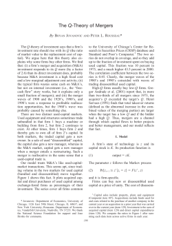 The Q-Theory of Mergers