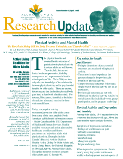 Physical Activity and Mental Health