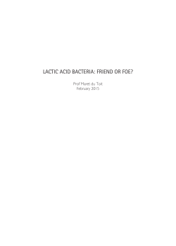 lactic acid bacteria: friend or foe?
