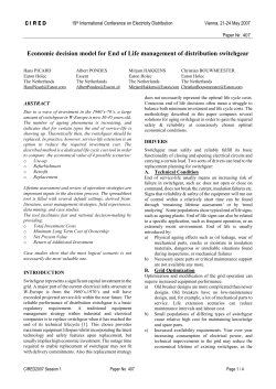 Economic decision model for End of Life management of distribution