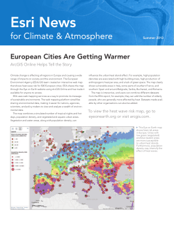 The European Environment Agency Maps Heat Wave Risk