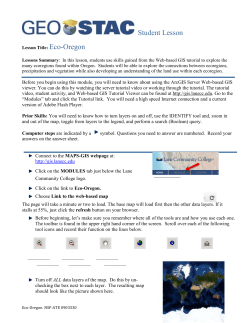 Student Lesson ArcServer - GIS at Lane Community College