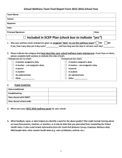 ACL32 Handout &ndash; SWT Final Report Form