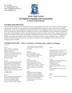 Basic High School AP English Language and