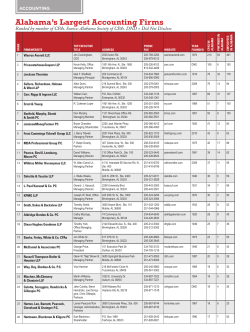 Alabama`s Largest Accounting Firms