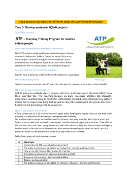 All-day Fitness Program. DTB - SCforH