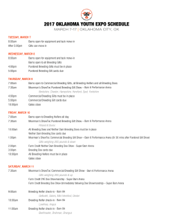 2017 OYE Schedule - Oklahoma Youth Expo