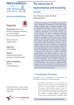 The interaction of representation and reasoning