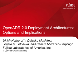 OpenADR 2.0 Deployment Architectures