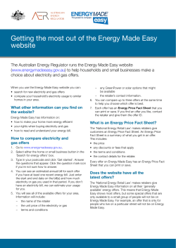 Getting the most out of the Energy Made Easy website