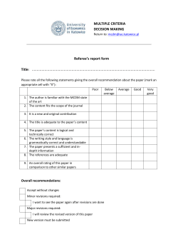 Department of Operations Research