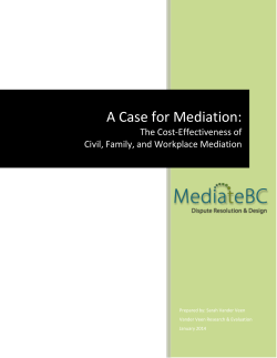 The Cost Effectiveness of Civil, Family, and Workplace