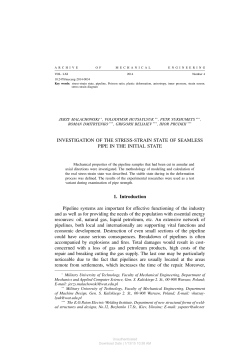 INVESTIGATION OF THE STRESS-STRAIN STATE OF SEAMLESS