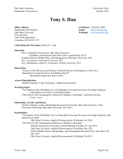 Tony S. Han - Department of Economics