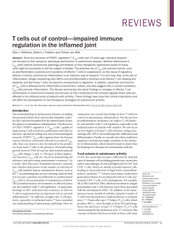 T cells out of control&mdash;impaired immune regulation in the - Ucan-U