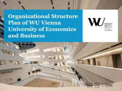 Organizational Structure Plan of WU Vienna University of Economics
