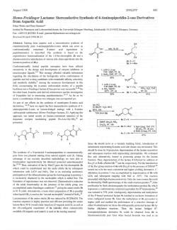 Homo-Freidinger Lactams: Stereoselective Synthesis of4