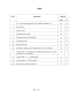 general terms and conditions of the tender