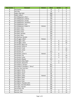 Map Section Deceased Veteran Block Section