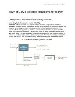 Town of Cary`s Biosolids Management Program