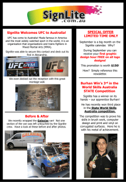 Signlite E-Newsletter 280813