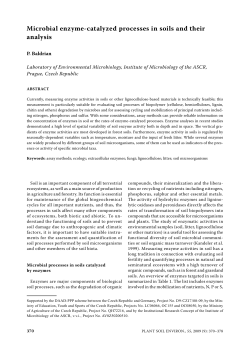 Microbial enzyme-catalyzed processes in soils and their analysis