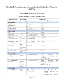 Radio Spectrum fees