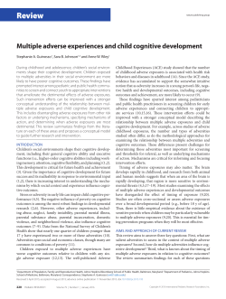 Multiple adverse experiences and child cognitive development