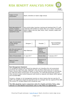 Beach, Shoreline and Water Edge Risk Assessment