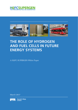 the role of hydrogen and fuel cells in future energy