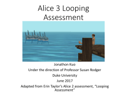 Alice 3 Looping Assessment