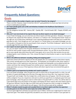 SuccessFactors Frequently Asked Questions: Goals