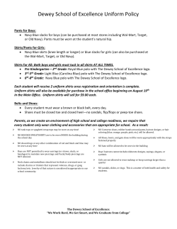Dewey Uniform Policy - Dewey School Of Excellence