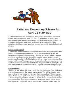 Science Fair References - Patterson Elementary School
