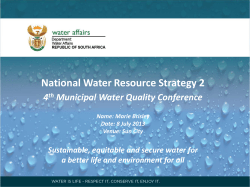 National Water Resource Strategy 2