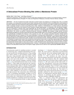 A Delocalized Proton-Binding Site within a Membrane Protein