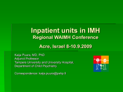 Parent-infant dyads in adult inpatient units